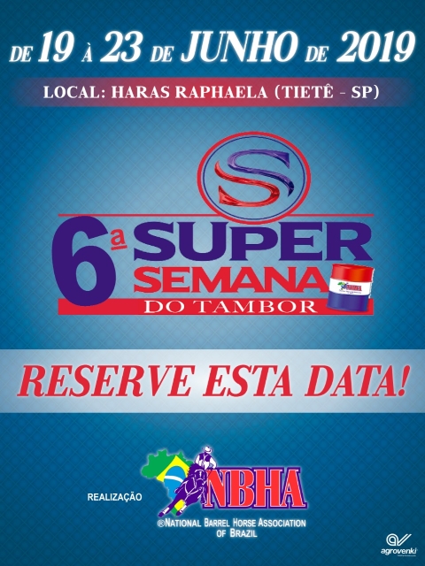 Se prepare, a clínica será 16,17 e 18 de junho, durante a Super Semana do Tambor!