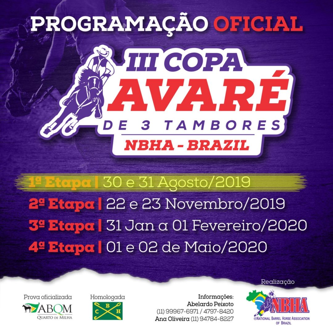 ATENÇÃO AO NOVO CALENDÁRIO DA III COPA AVARÉ DE 3 TAMBORES