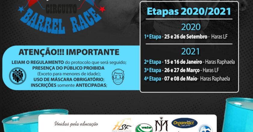 CALENDÁRIO 8º CIRCUITO BARREL RACE – 2020/2021