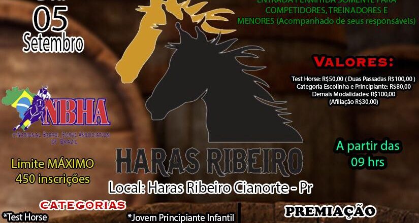 1ª Etapa “Haras Ribeiro” – 3ª Copa Noroeste de 3 Tambores – NBHA PR