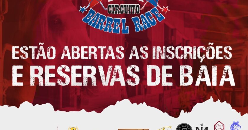 Estão abertas as inscrições e reservas de baias para a 1ª etapa do 9º circuito Barrel Race!