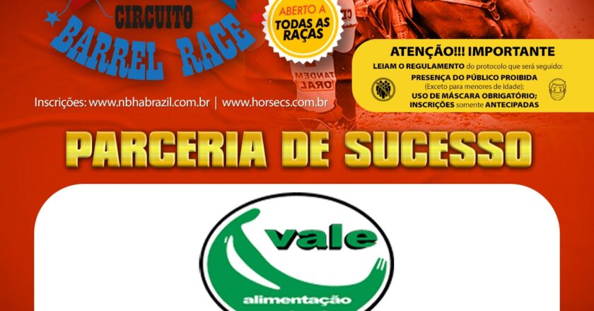 1ª Etapa do 9º Circuito Barrel Race no Haras LF! – VALE Alimentação Animal!