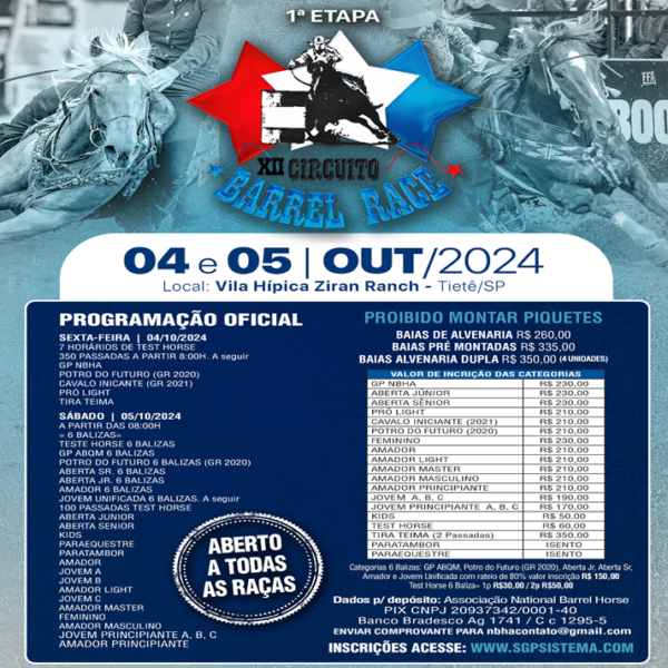 1ª ETAPA XII CIRCUITO BARREL RACE