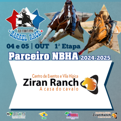 1ª ETAPA XII CIRCUITO BARREL RACE – ZIRAN RANCH