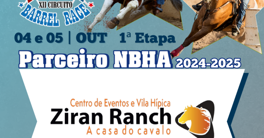 1ª ETAPA XII CIRCUITO BARREL RACE – ZIRAN RANCH