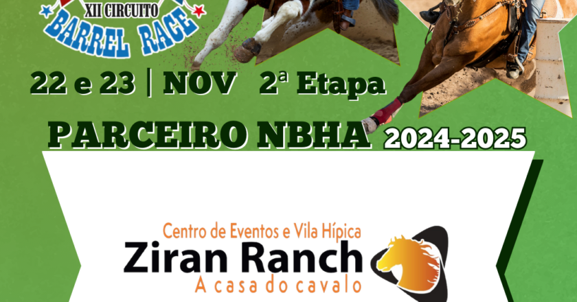 2ª ETAPA XII CIRCUITO BARREL RACE – ZIRAN RANCH