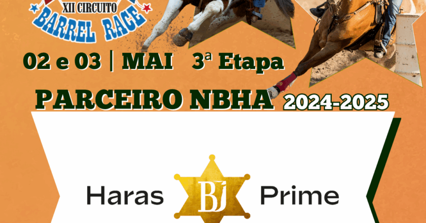 3ª ETAPA XII CIRCUITO BARREL RACE – HARAS BJ PRIME
