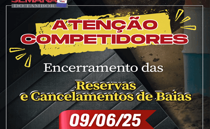 ATENÇÃO COMPETIDORES!