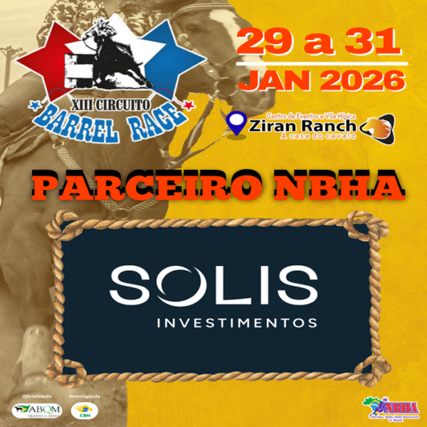 3ª ETAPA XIII CIRCUITO BARREL RACE – SOLIS INVESTIMENTOS