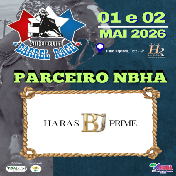 4ª ETAPA XIII CIRCUITO BARREL RACE – HARAS BJ PRIME