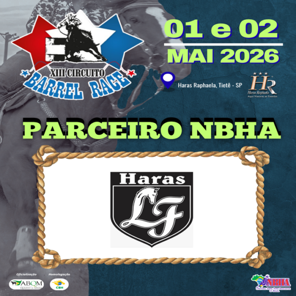 4ª ETAPA XIII CIRCUITO BARREL RACE – HARAS LF