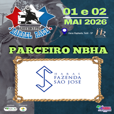 4ª ETAPA XIII CIRCUITO BARREL RACE – HARAS FAZENDA SÃO JOSÉ