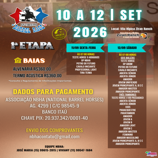 1ª ETAPA XIV CIRCUITO BARREL RACE