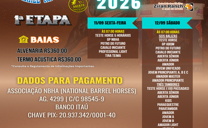 1ª ETAPA XIV CIRCUITO BARREL RACE