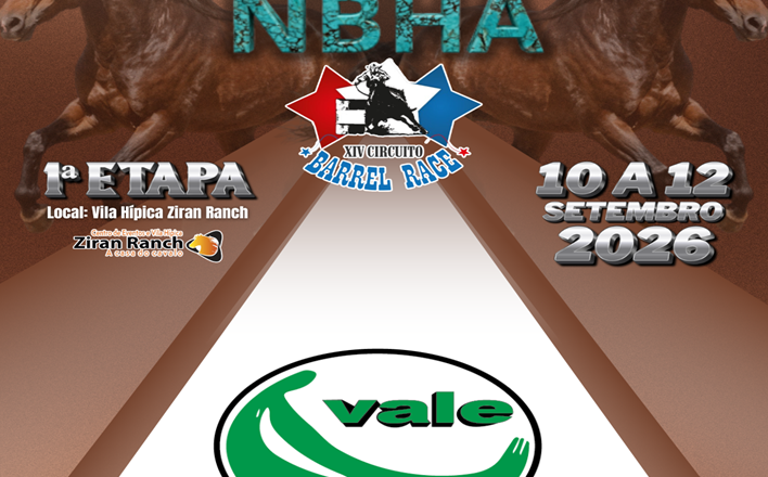 1ª ETAPA XIV CIRCUITO BARREL RACE – RAÇÕES VALE